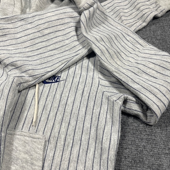 Vintage 80s Nike Quarter Zip Pullover Hoodie Gray Womens Medium 0898 - Picture 7 of 10